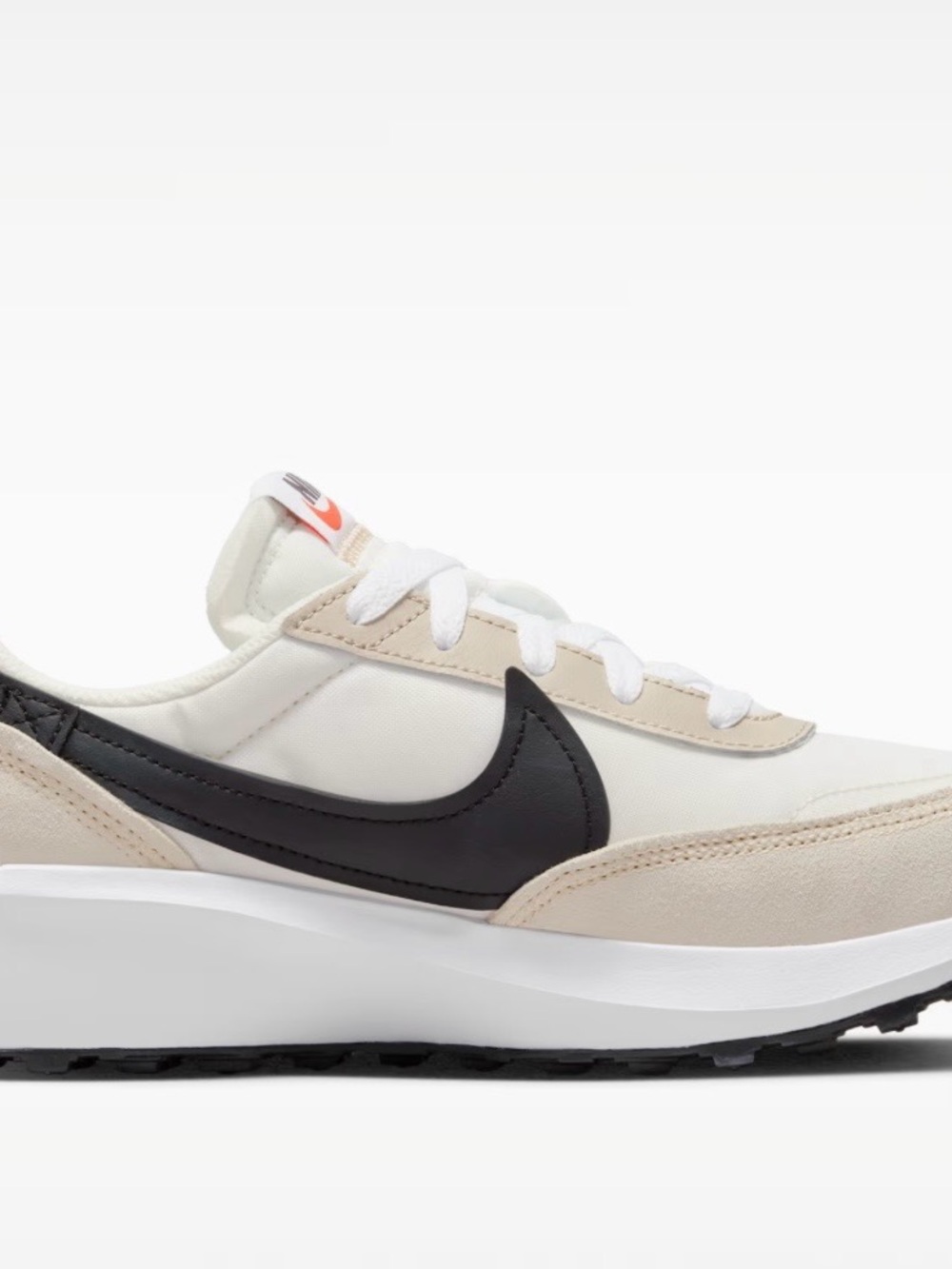 Nike Women's Cream & Black Retro-Style Sneaker 7.5